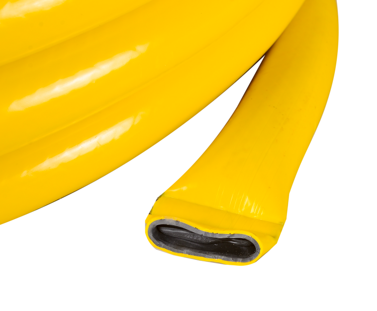 Шланг Вихрь поливочный ПВХ усиленный, пищевой трехслойный армированный 1/2", 50м (жёлтый)